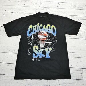 Chicago Sky Shirt Mens Medium Black Playa Society WNBA Basketball Graphic‎ Tee